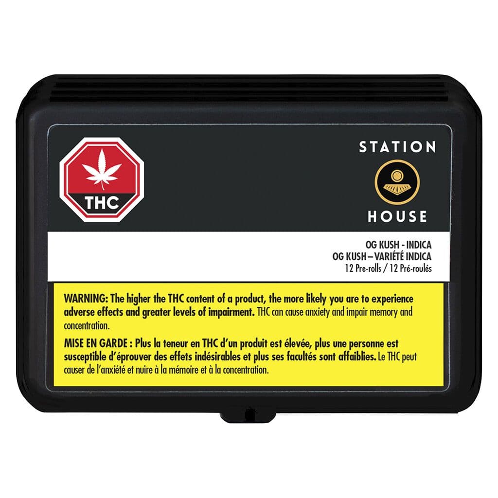 Station House - OG Kush (Chemdawg X Hindu Kush) Pre-Rolls - 12x0.5g