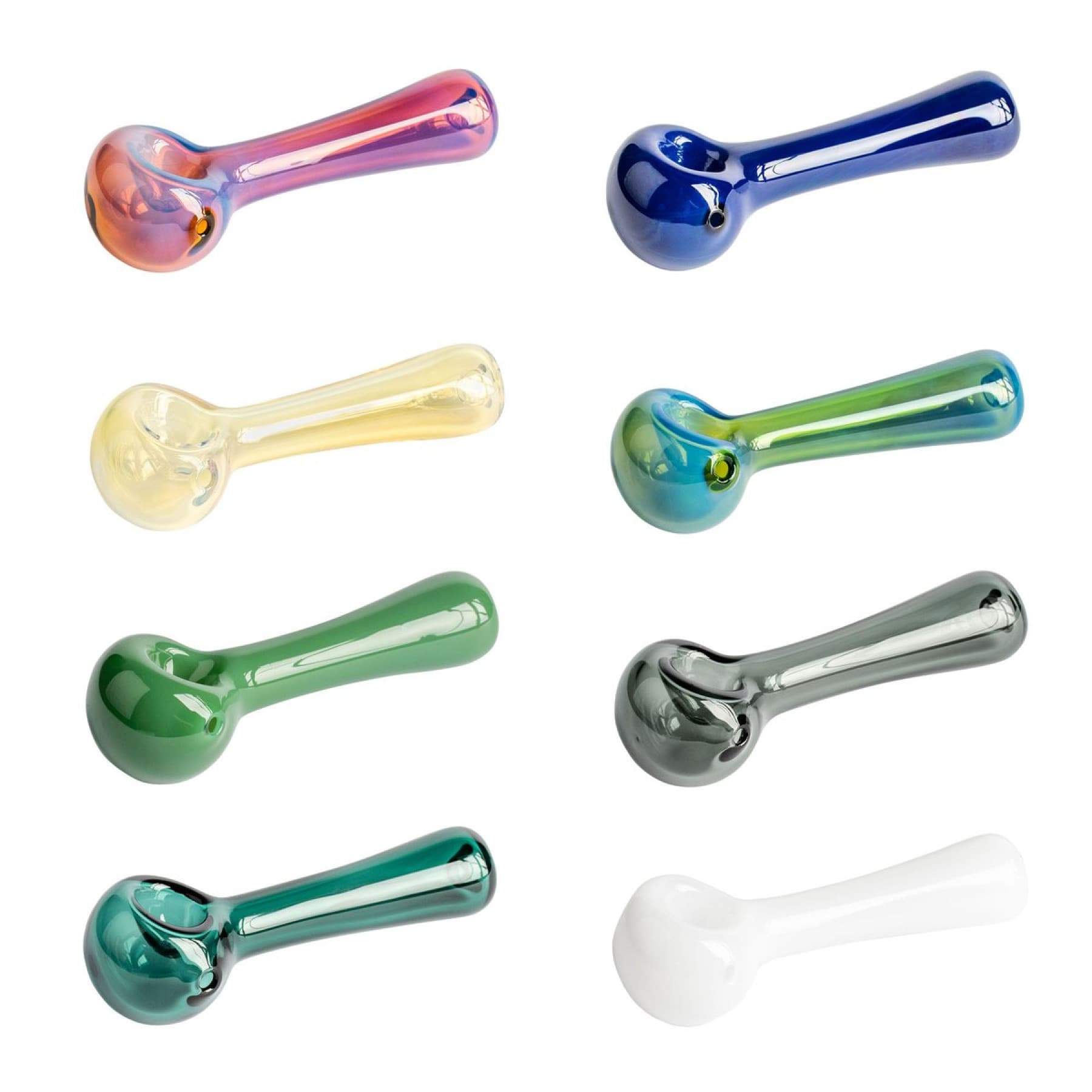 Red Eye Glass 4.5"" Solid Colour Spoon Handpipe""