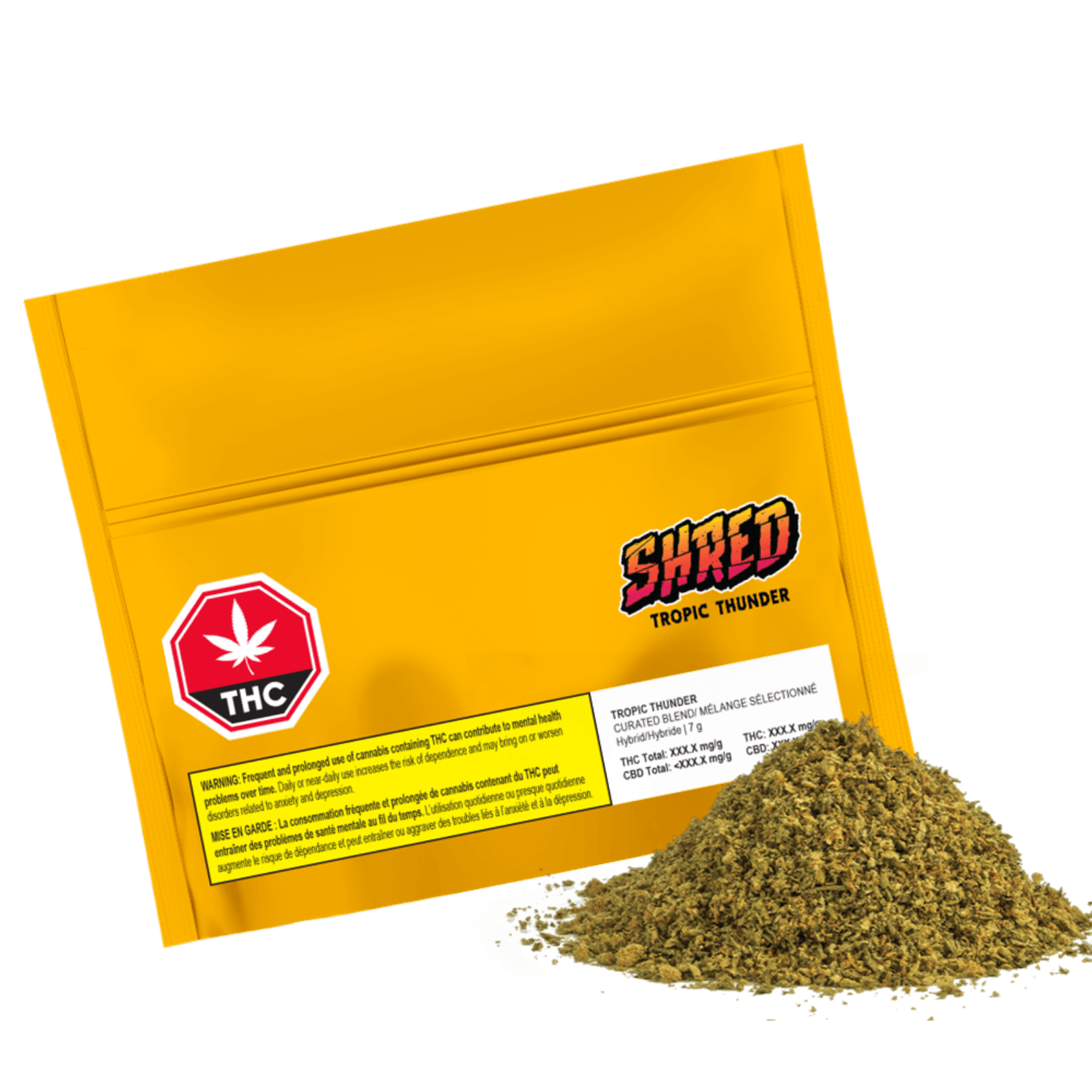 Shred - Tropic Thunder (Ultra Sour/Grapefruit GG4/Lemon Tree/Super Lemon Haze) (milled) - 7g