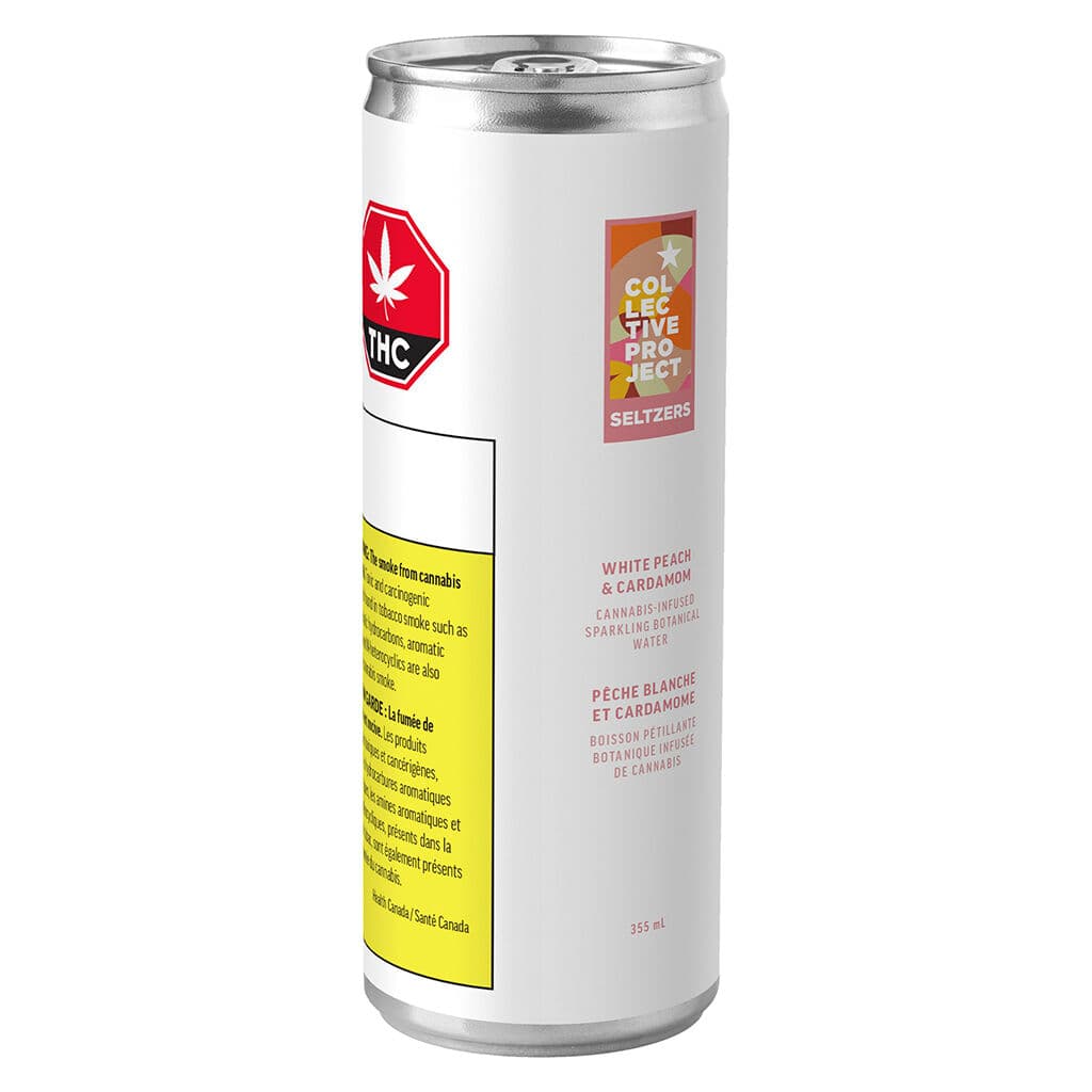 Collective Project - White Peach & Cardamom Sparkling Botanical Water - 355ml