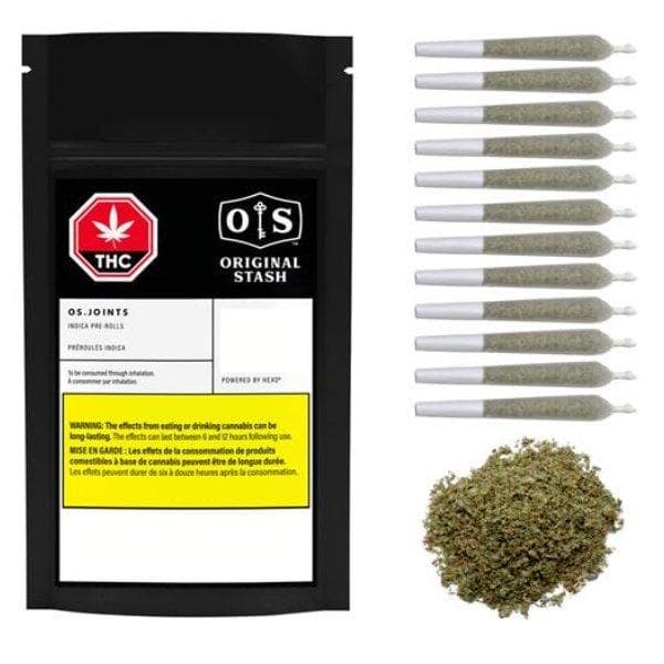 Original Stash - OS.JOINTS (Indica) Pre-Rolls - 12x0.6g