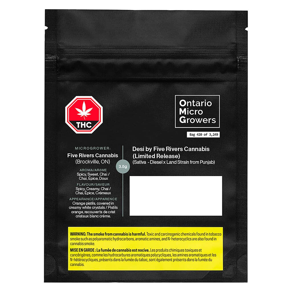 Ontario Micro Growers - Desi by Five Rivers Cannabis ( Strawberry Kush x Panjab Strain)