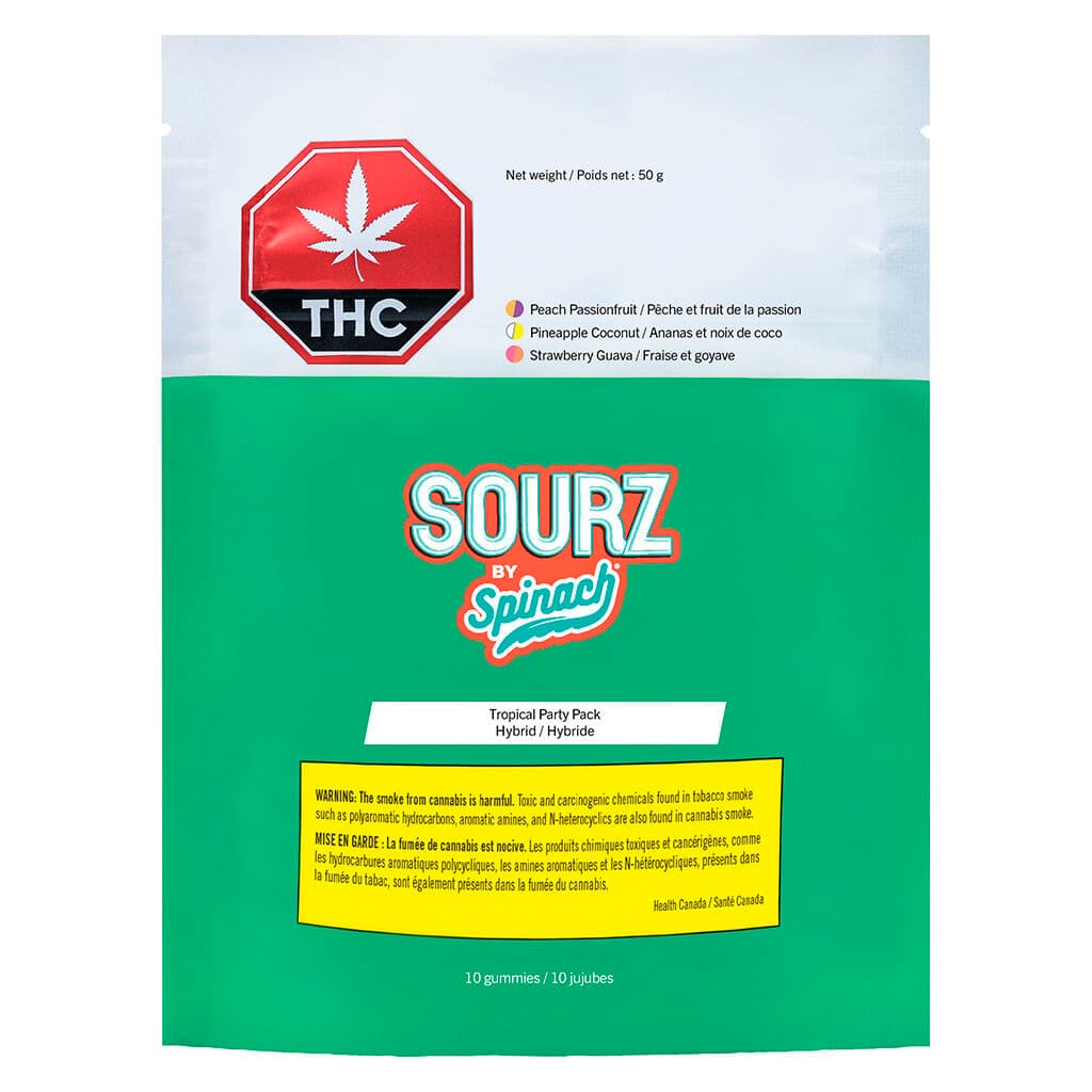 Spinach SOURZ - Tropical Party Pack - 10 Pack