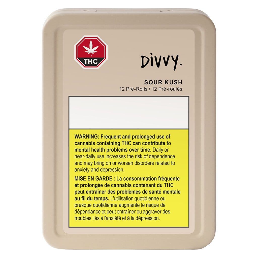Divvy - Sour Kush (Sour Diesel x OG Kush) Pre-Rolls - 12x0.35g