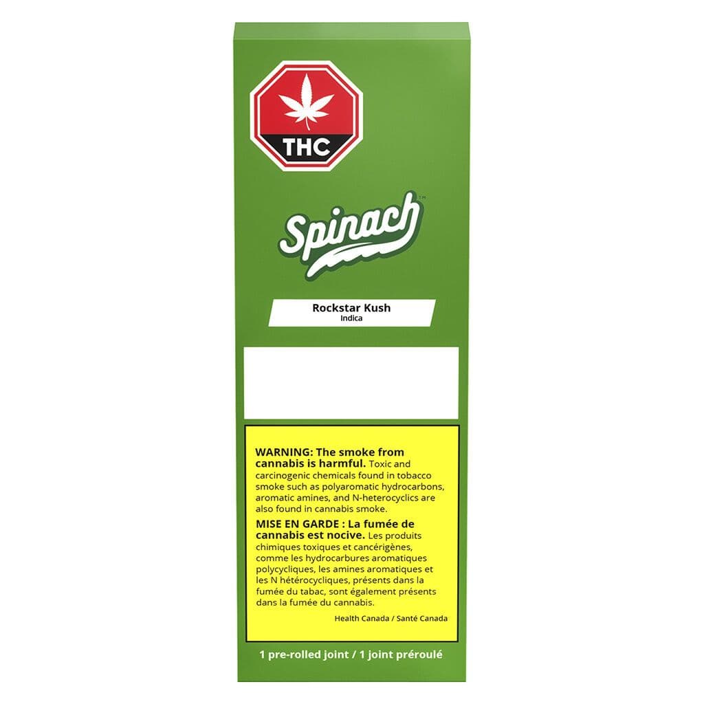 Spinach - Rockstar Kush (Rockstar x Bubba Kush) Pre-Roll - 1x1g