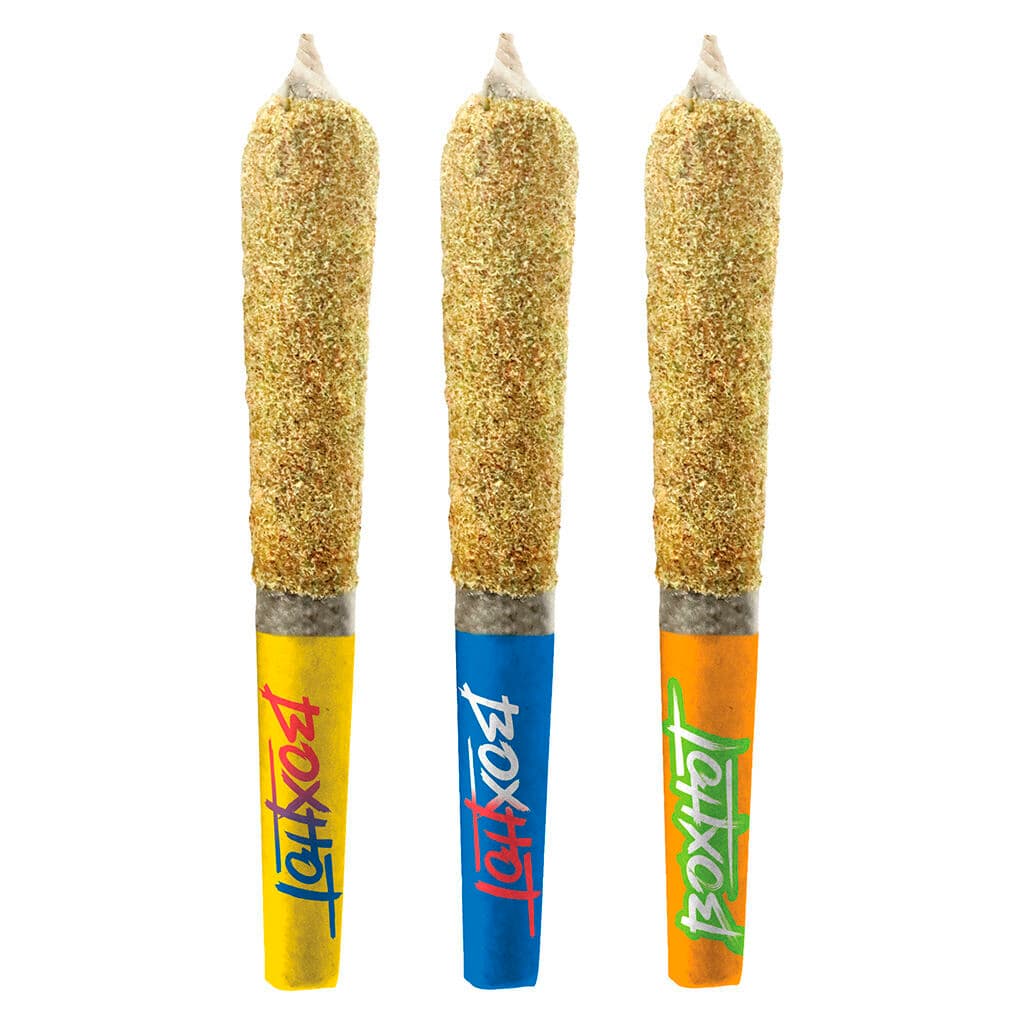BoxHot - Dusties - Retro Mix Kief Coated Infused Pre-Rolls - 3x0.5g