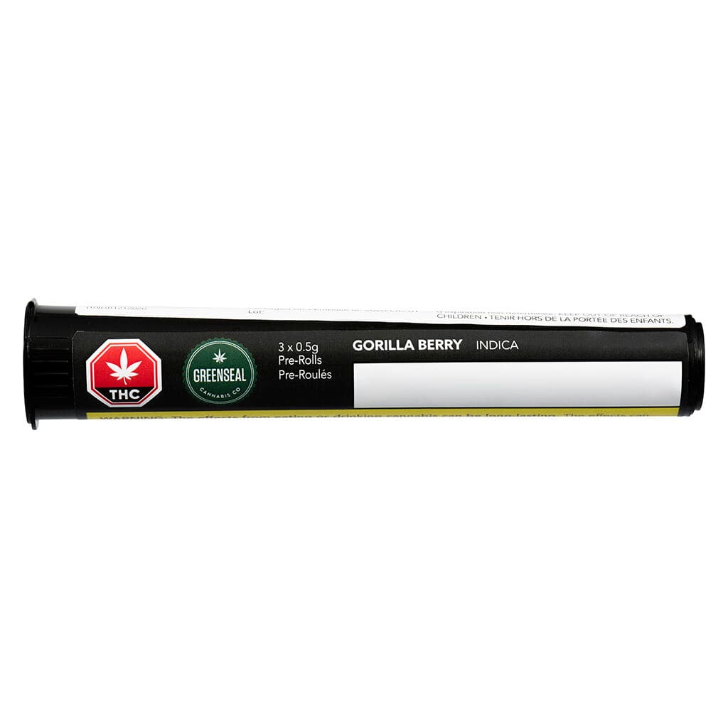 Greenseal - Gorilla Berry Pre-Rolls (Gorilla Glue x Blueberry x OG Kush) - 3x0.5g