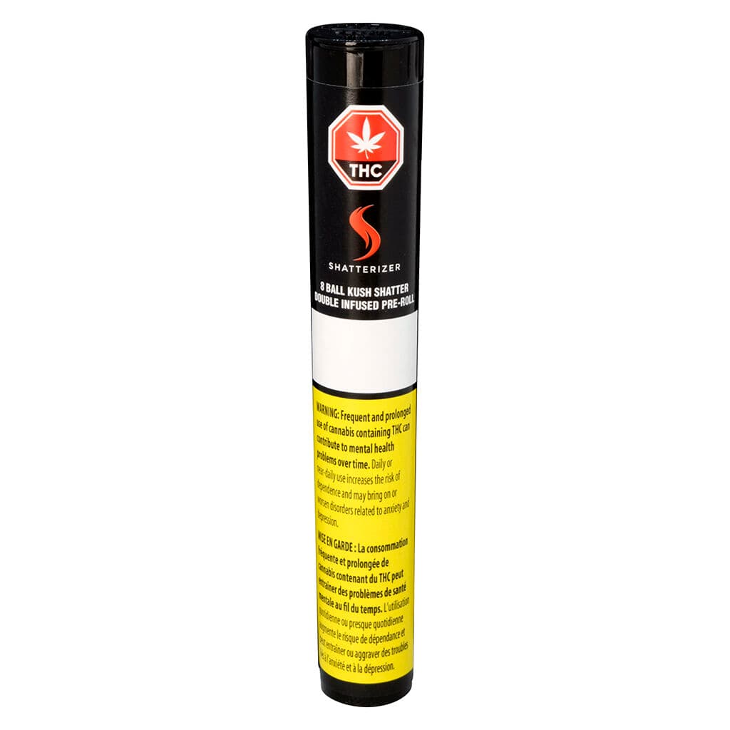 Shatterizer - 8 Ball Kush Shatter Double Infused Pre-Roll - 1x1g