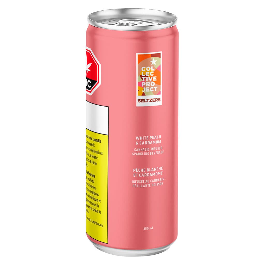 Collective Project - White Peach & Cardamom Sparkling Botanical Water - 355mL