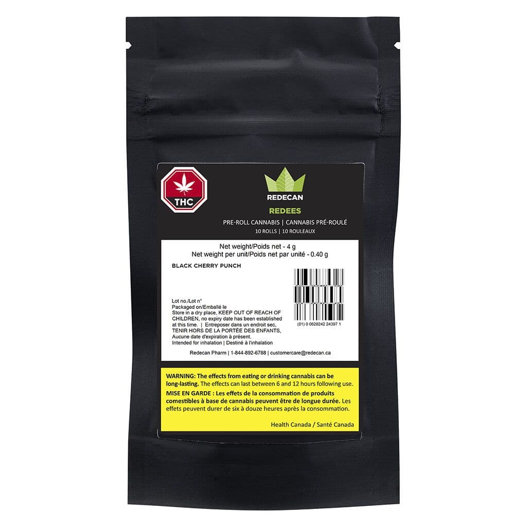 Redecan - Black Cherry Punch Redees (Black Cherry Pie X Purple Punch) Pre Rolls - 10x0.4g