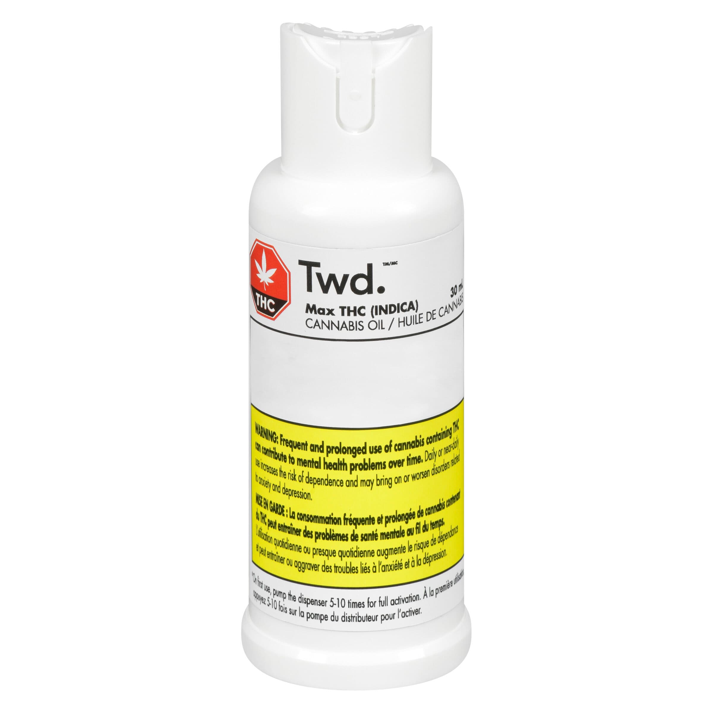 Twd -Max THC Indica Cannabis Oil - 30mL