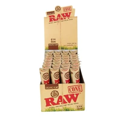 Raw Pre Rolled Classic Cones 1 1/4 - 6 Pack