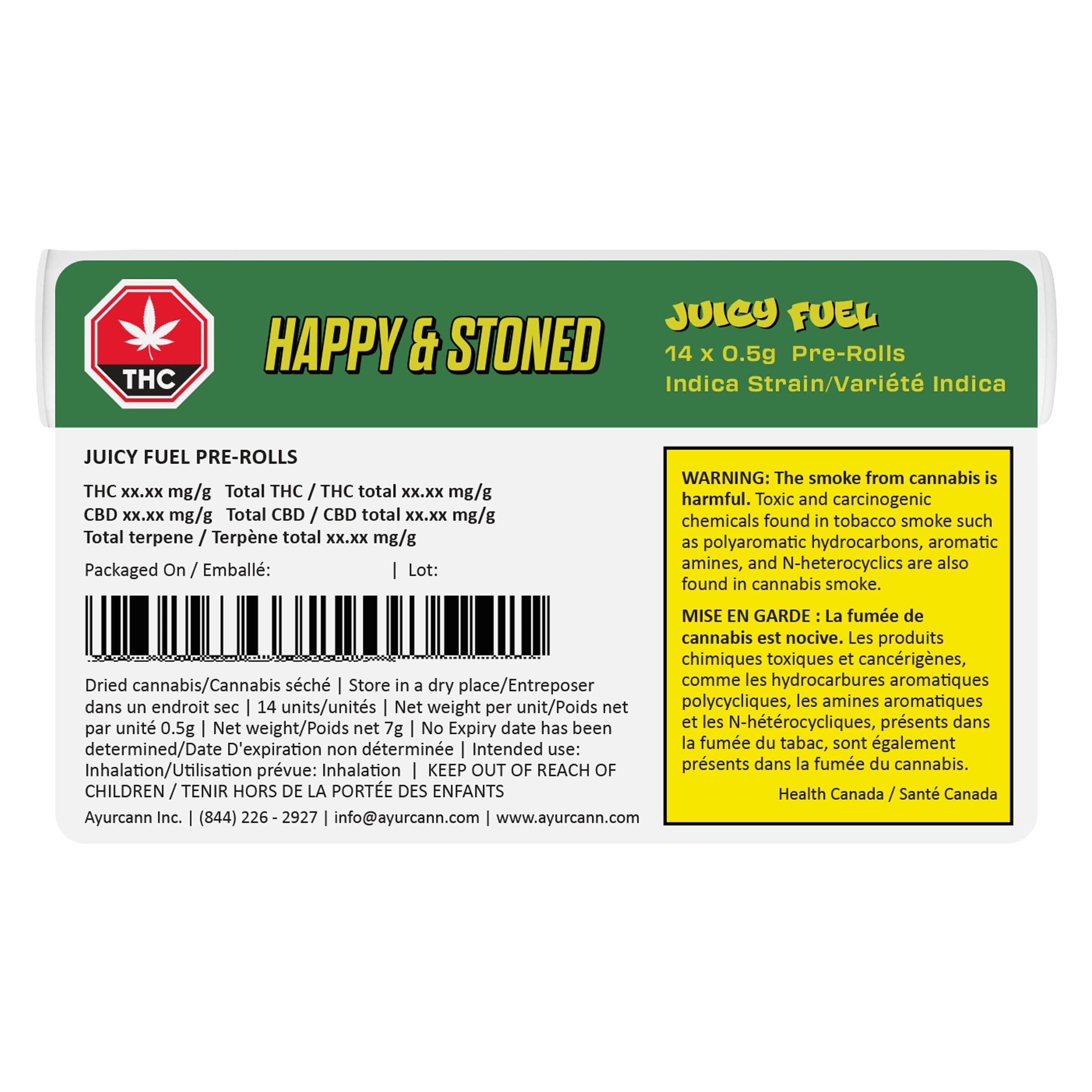 Happy & Stoned - Juicy Fuel Pre-Roll - 14x0.5g