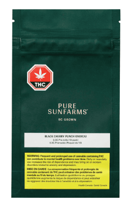 Pure Sunfarms - Black Cherry Punch (Black Cherry Pie x Purple Punch) Pre-Rolls - 10x0.3g