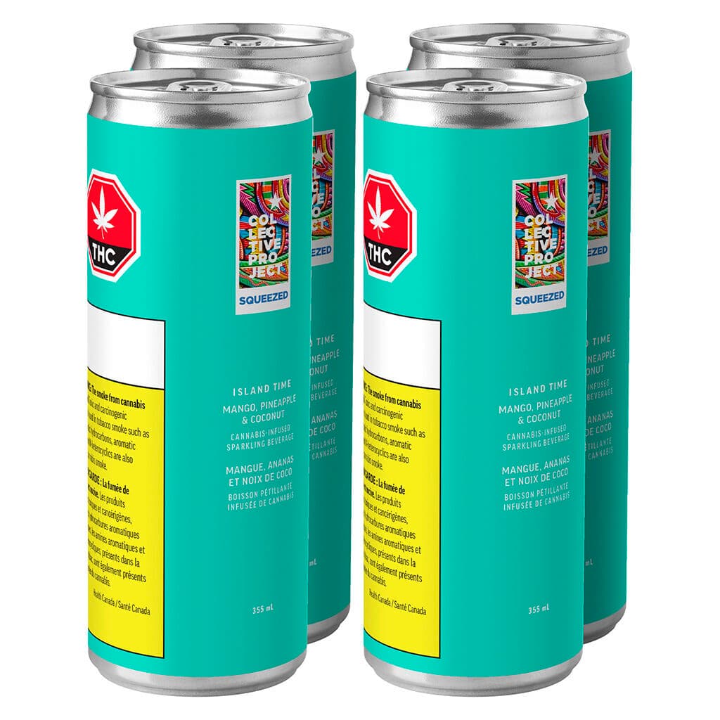 Collective Project - Island Time (Mango Pineapple & Coconut) Sparkling Juice - 4x355ml