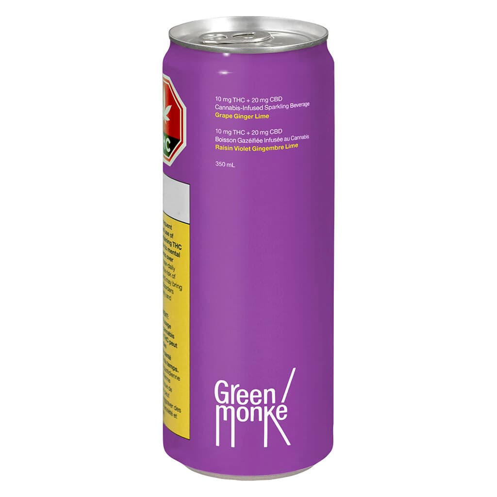 Green Monke - Grape Ginger Lime - 350mL