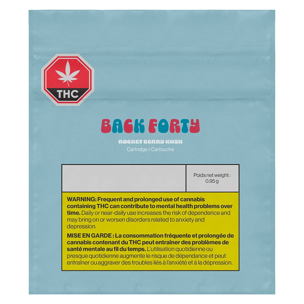Back Forty - Rocket Berry Kush (510 Cartridge) - 0.95g