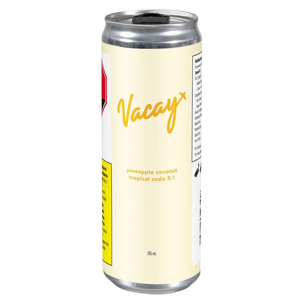 Vacay - Pineapple Coconut Tropical Soda 3:1 - 1x355ml