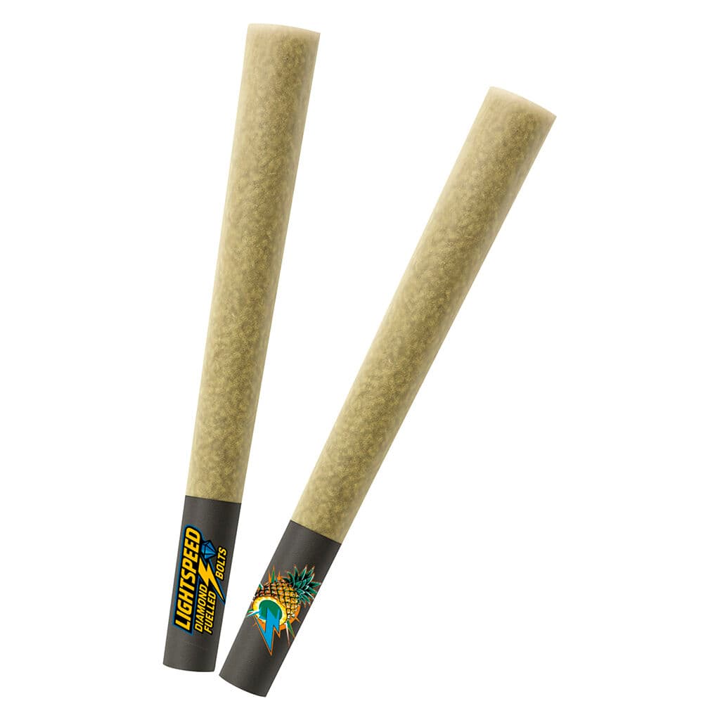 Lightspeed - Pineapple Surge Diamond Fuelled Bolts Infused Pre-Roll - 2x0.5g
